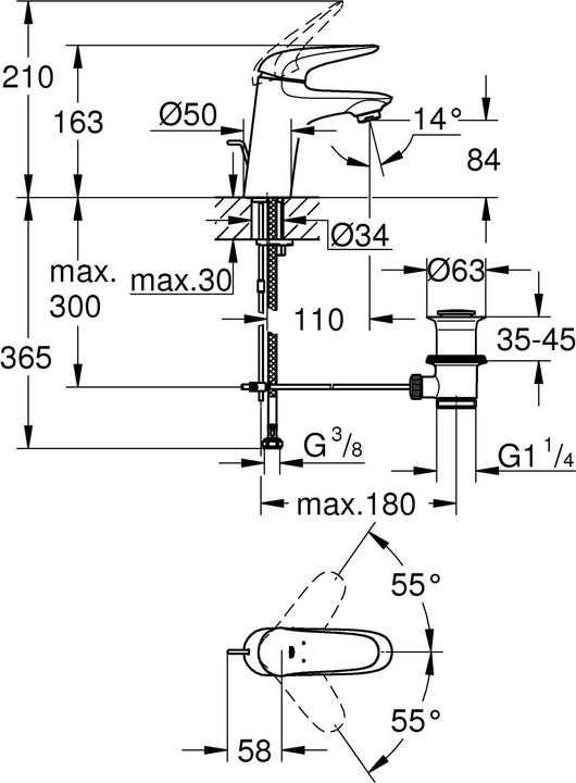 Produktbild Grohe Eurostyle Einhand-Waschtischbatterie S-Size