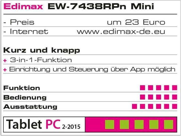 Actual product image edimax EW-7438RPn (300 Mbit/s)