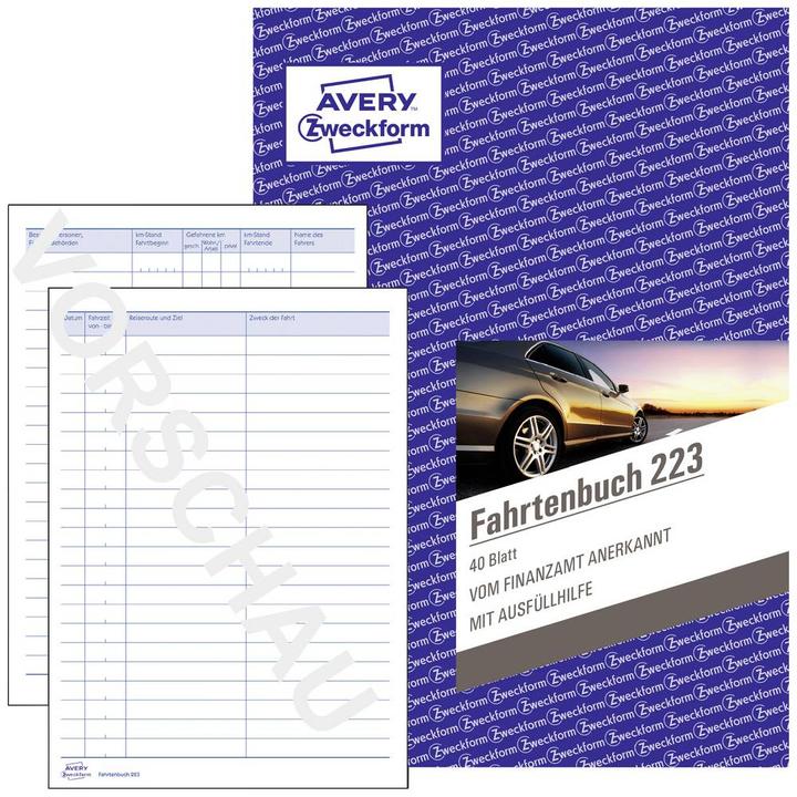Image du produit Avery Zweckform 223-10 DIN A5 Carnet de route Nombre de feuilles : 40 Blanc 10 pcs. (40 x)