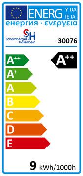 Energy Label Scharnberger+Hasenbein LED tube lamp (B15d, 9 W, 1055 lm, 1 x, E)