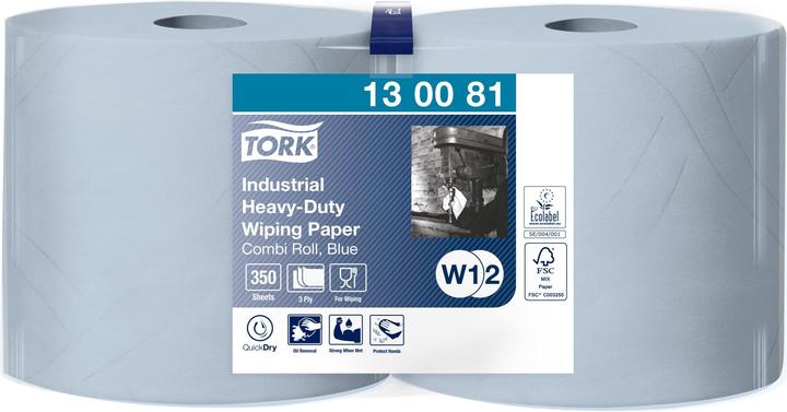 Produktbild Tork Heavy Duty Wiping Paper Blue 2x119 (2 x)