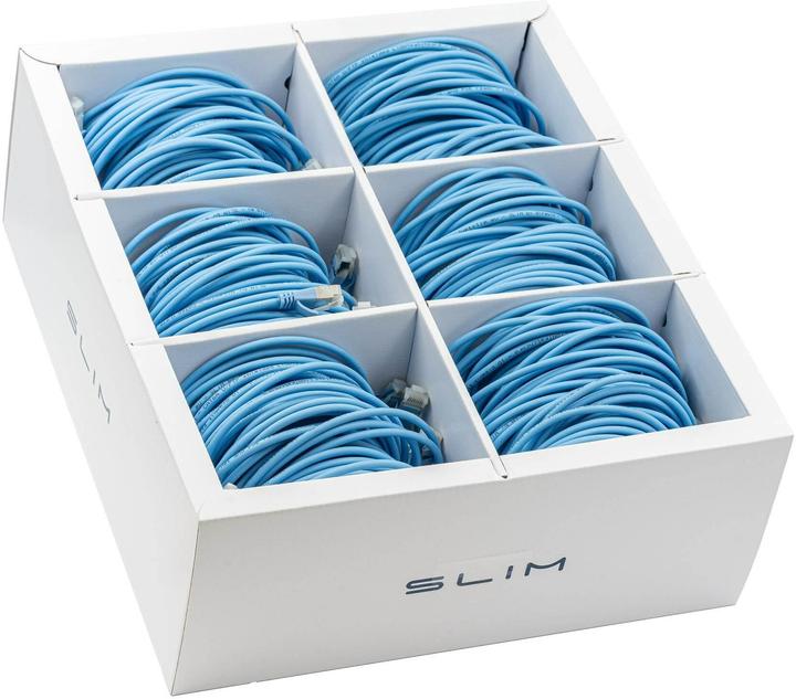 Produktbild SLIM Slimpatchkabel RJ-45, Cat 6A, U/FTP, 3 m, Blau, 36-Pack (U/FTP, CAT6a, 3 m)