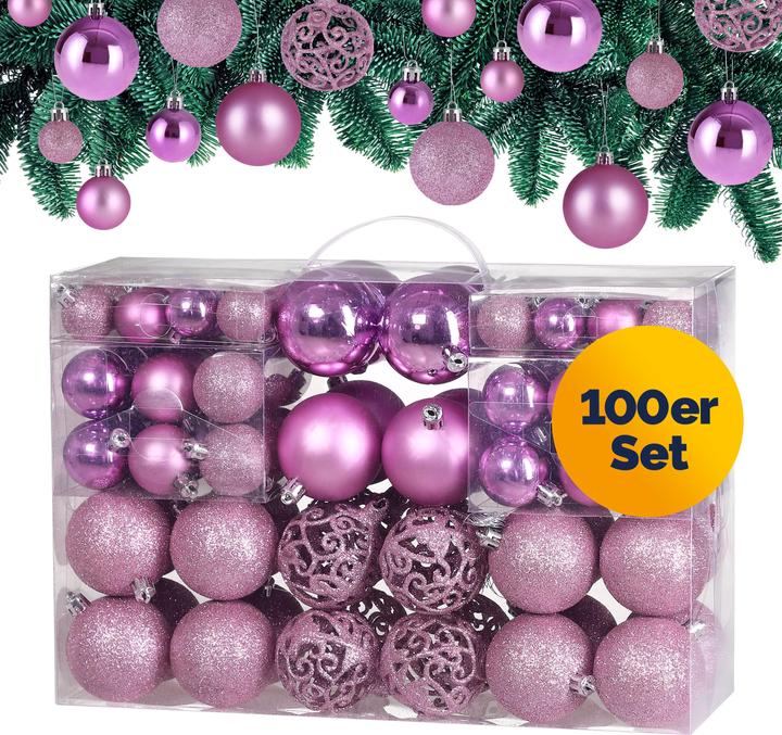 Produktbild Deuba Weihnachtsbaumkugeln (100 -teilig)