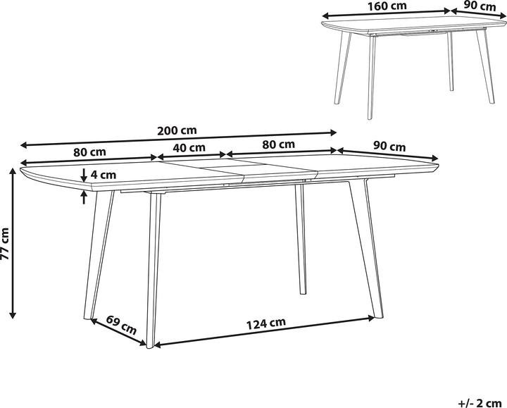 Actual product image Beliani Mosby (200 x 90 x 77 cm)