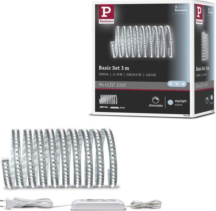 Immagine prodotto Paulmann Set di strisce MaxLED 1000 (Luce del giorno, 300 cm, Interno)