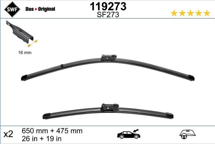 Immagine prodotto SWF Set di tergicristalli 650/475 mm VisioFlex