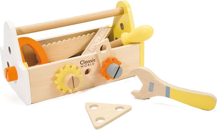 Actual product image Classic World Wooden carpentry set with tool box, 18dl