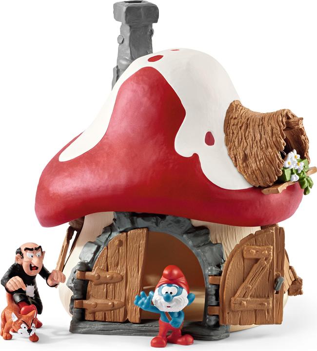 Schleich Schlumpf Haus mit Schlümpfen