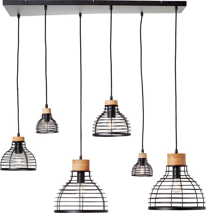 Immagine prodotto Brilliant Luce a sospensione Avia 6flg nero/legno (E27)