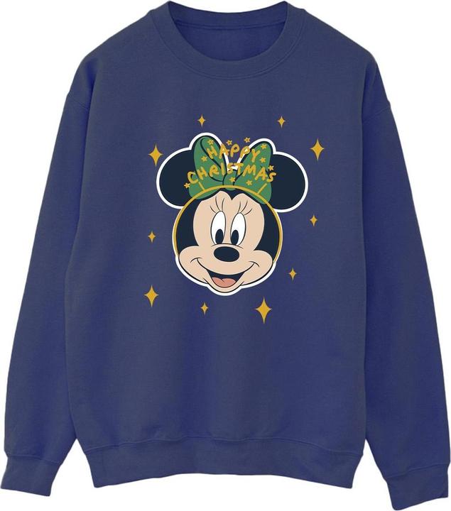 Actual product image Disney Womens/Ladies Minnie Mouse Happy Christmas Sweatshirt (S)