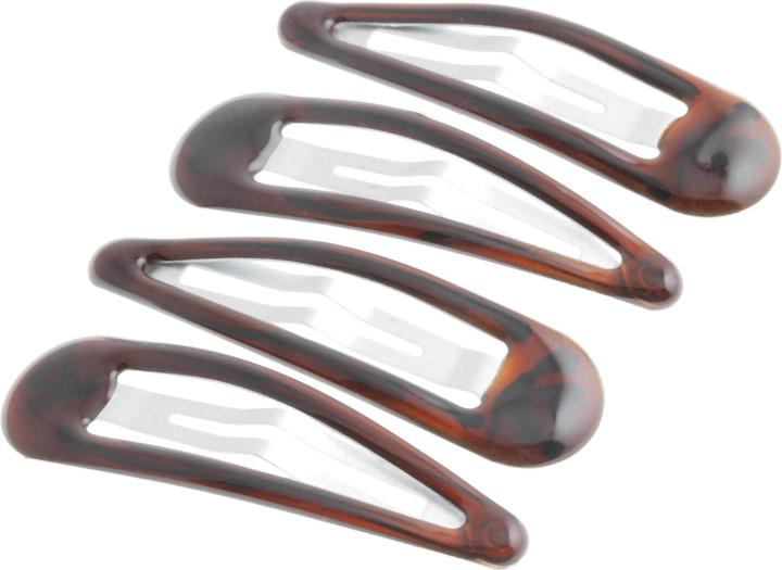 Image du produit DailyGo Pince à cheveux Click Clack avec époxy 5 cm, tortue (4 pcs)