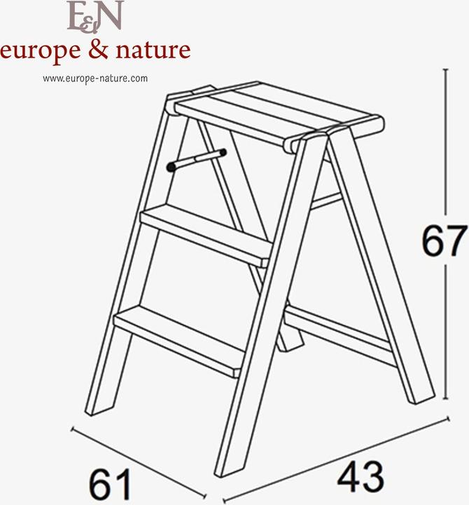 Immagine prodotto Europe & Nature Scaletta (Stile, 43 cm)