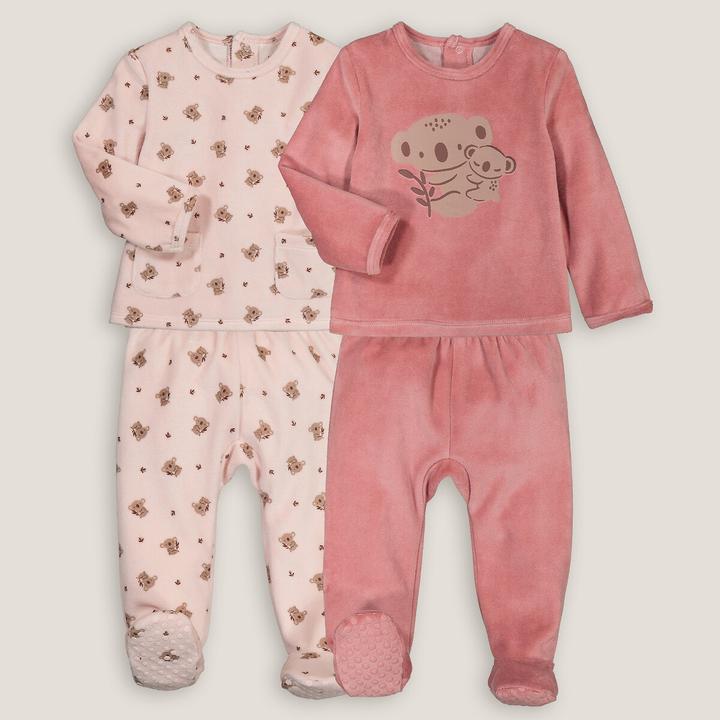 La Redoute Collections 2er-Pack Samt-Pyjamas