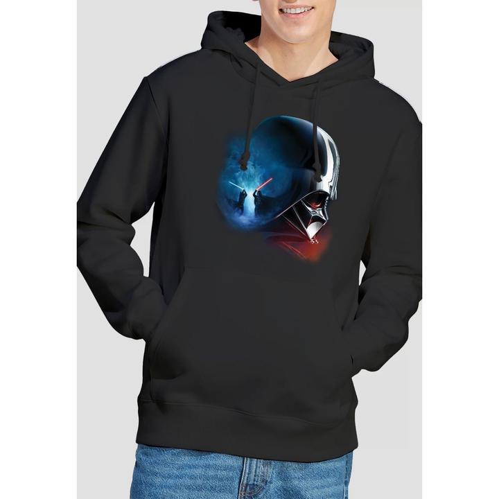 Actual product image Star Wars Mens Obi Wan Kenobi Vader Poster Hoodie (L)