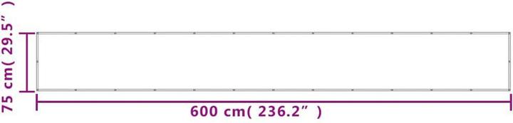 Immagine prodotto VidaXL Balkonsichtschutz 100 % Polyester-Oxford (600 cm)