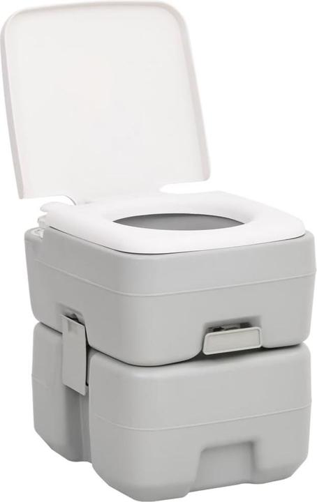 Actual product image VidaXL Camping Toilet Portable Grey and White 20+10 L HDPE