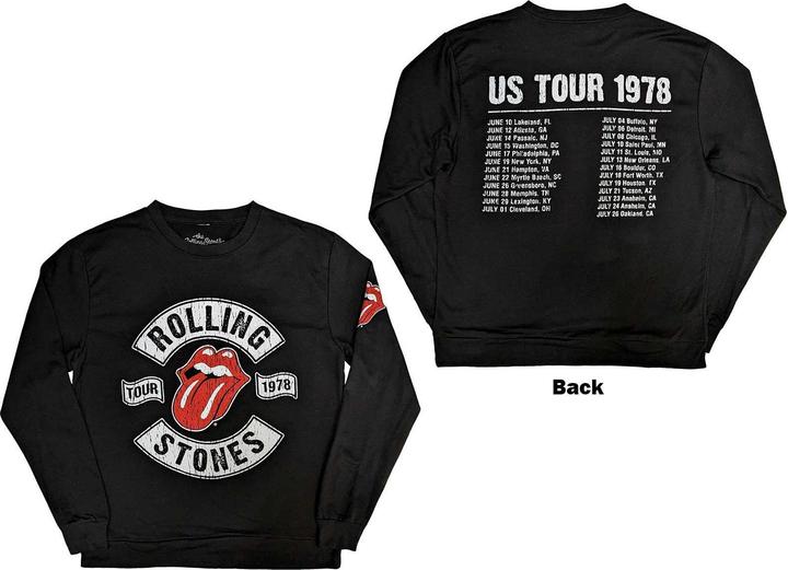 The Rolling Stones Erwachsene US Tour 1978 Rücken Print Sweatshirt