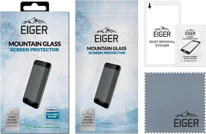 Produktbild Eiger Mountain Glass Clear Edge (1 Stück, Apple iPhone 13, Apple iPhone 13 Pro, Apple iPhone 14)