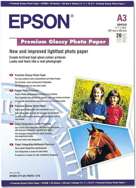 Actual product image Epson Premium Glossy (255 g/m², A3, 20 x)