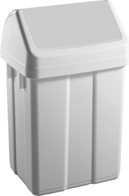 Image du produit Linum Poubelle avec couvercle rabattable blanc 50lt 36x29x65cm (50 l)
