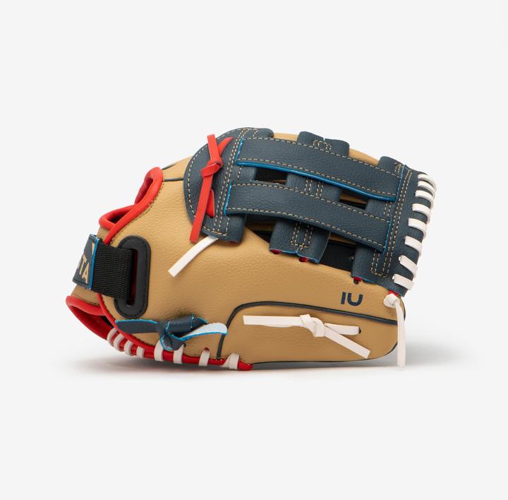 Immagine prodotto Kipsta Guanto da baseball per bambini con lancio a destra - BA100 blu/beige (10.50")