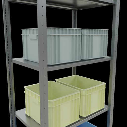 Actual product image Schulte Lagertechnik MULTIplus150 boltless basic shelving system with length ledgers