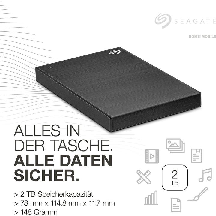 Productafbeelding Seagate One Touch met wachtwoord 2TB Zwart (2 TB)