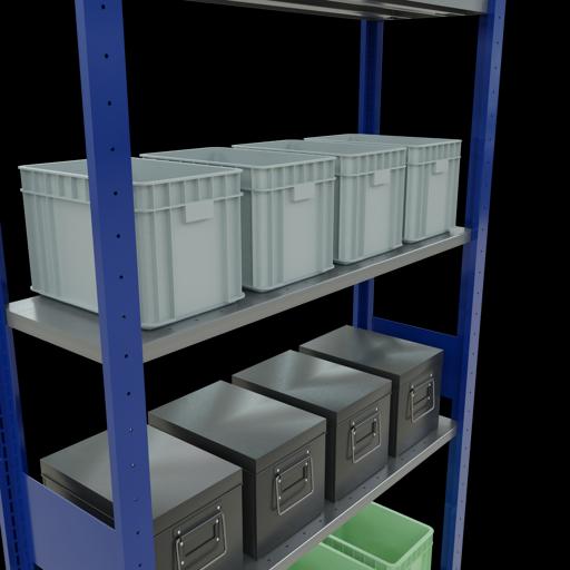 Immagine prodotto Schulte Lagertechnik Sistema di scaffalature di base senza viti MULTIplus150 con ripiani di lunghezza