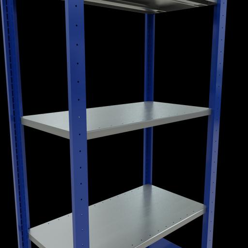 Actual product image Schulte Lagertechnik MULTIplus150 boltless basic shelving system with length ledgers