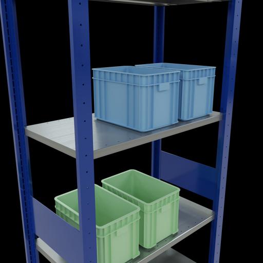 Immagine prodotto Schulte Lagertechnik Sistema di scaffalature di base senza viti MULTIplus150 con ripiani di lunghezza