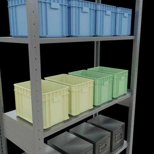 Immagine prodotto Schulte Lagertechnik Sistema di scaffalature di base senza viti MULTIplus150 con ripiani di lunghezza