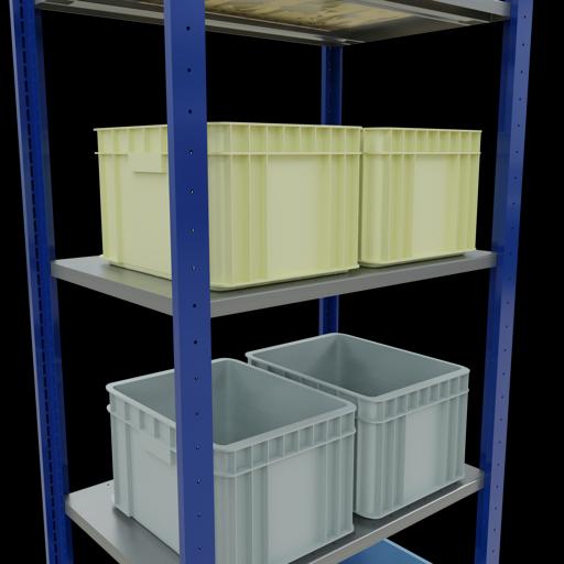 Immagine prodotto Schulte Lagertechnik Sistema di scaffalature di base senza viti MULTIplus150 con ripiani di lunghezza