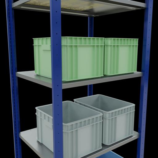 Immagine prodotto Schulte Lagertechnik Sistema di scaffalature di base senza viti MULTIplus150 con ripiani di lunghezza
