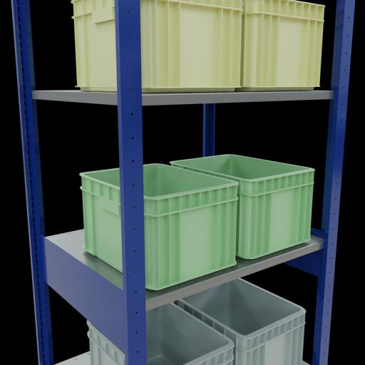 Immagine prodotto Schulte Lagertechnik Sistema di scaffalature di base senza viti MULTIplus150 con ripiani di lunghezza