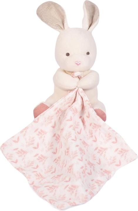 Actual product image Doudou et Compagnie Organic bunny with cuddle cloth,pink 15cm