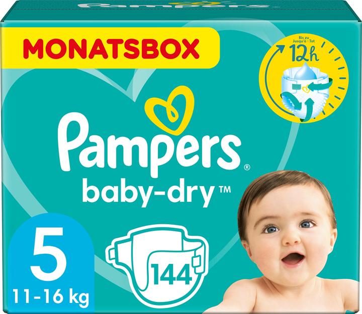 Pampers Baby Dry (Gr. 5, Monatsbox, 144 Stück)