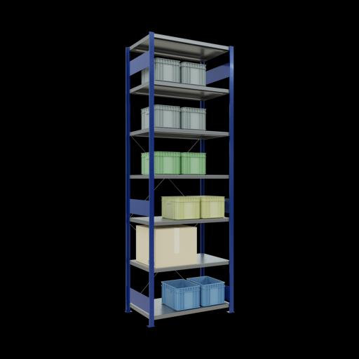 Actual product image Schulte Lagertechnik MULTIplus330 boltless basic shelving system with cross brace