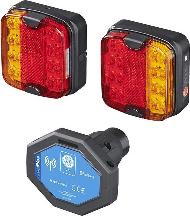 Immagine prodotto ProPlus Set di luci posteriori a LED con magnete senza fili (Bluetooth) a 7 pin