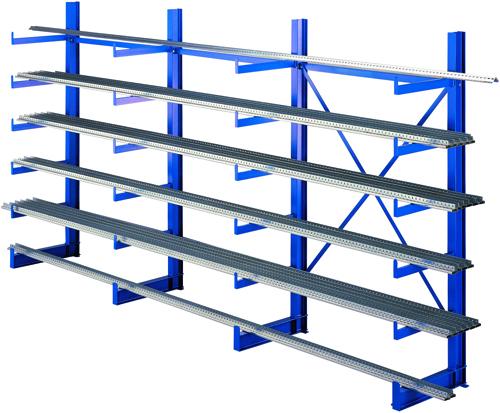 Schulte Lagertechnik K 1000 cantilever basic rack 4 uprights - 1-sided