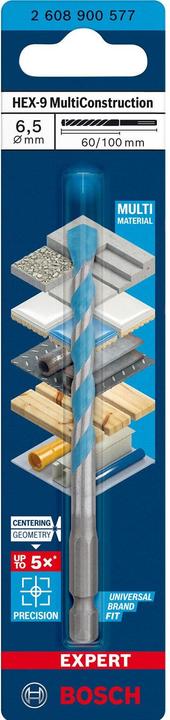 Actual product image Bosch Professional Zubehör Expert HEX-9 MultiConstruction drill bit (6.5 millimetres)