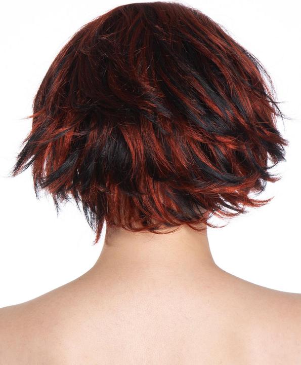 Produktbild Maskworld Shaggy Bob Perücke rot-schwarz