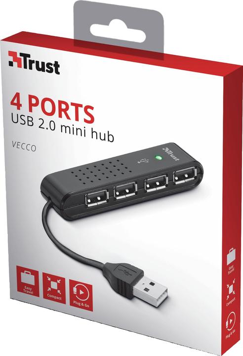 Produktbild Trust Mini USB 2.0 Hub (USB-A, 4 Ports)
