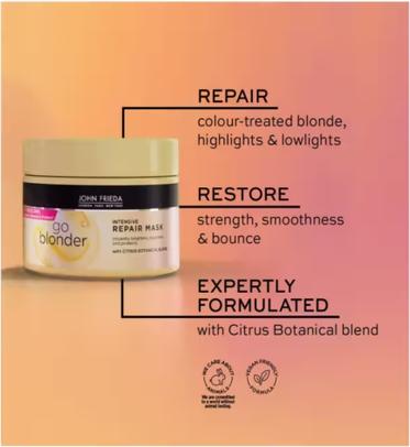 Produktbild John Frieda Sheer Blonde Go Blonder Intensive Repair Mask 250ml (250 ml)