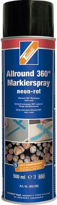 Immagine prodotto Technolit Spray "Allround 360°" per la marcatura della vernice (Rosso, 0.50 l)