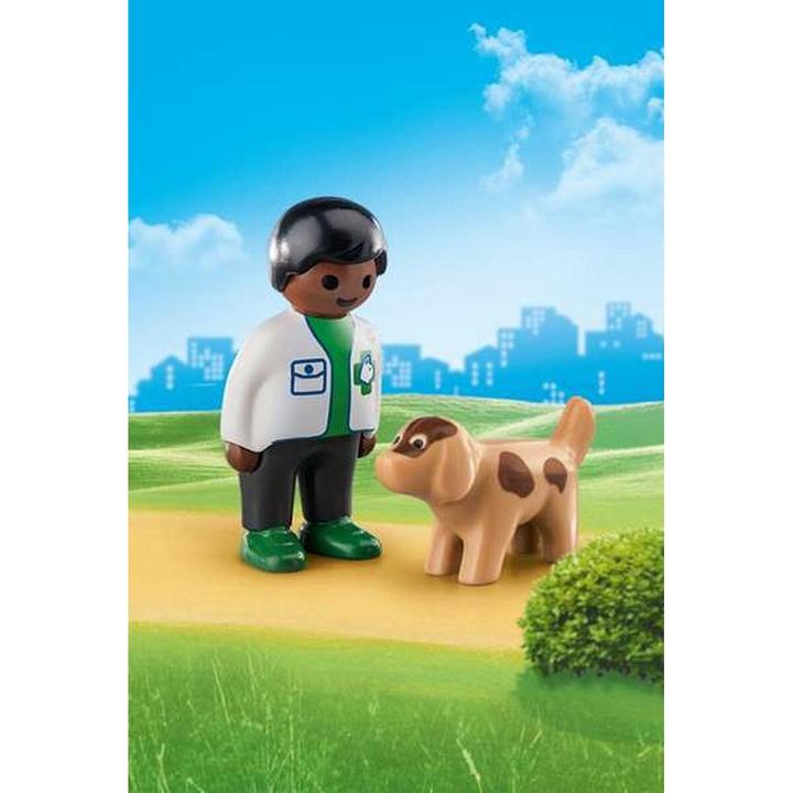 Actual product image Playmobil Veterinarian with dog (70407, Playmobil 1.2.3)