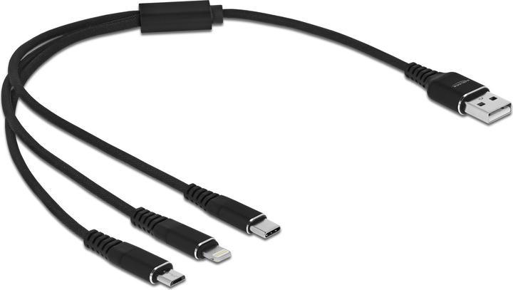 Delock USB A - USB tipo C, Lightning, USB Micro B (0.30 m, USB 2.0)