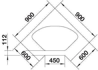 Productafbeelding Blanco Delta-IF (Wasbak met afdruiprek, 105.60 cm, 57.50 cm)