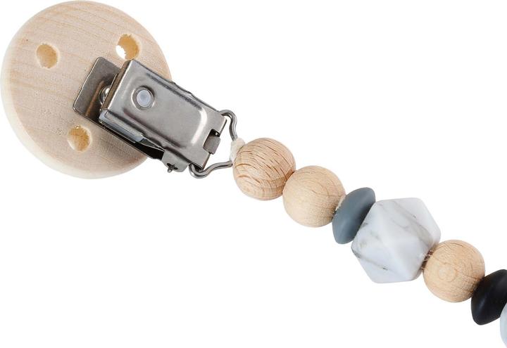 Produktbild Kikadu Schnullerkette grau/orange (1 x)