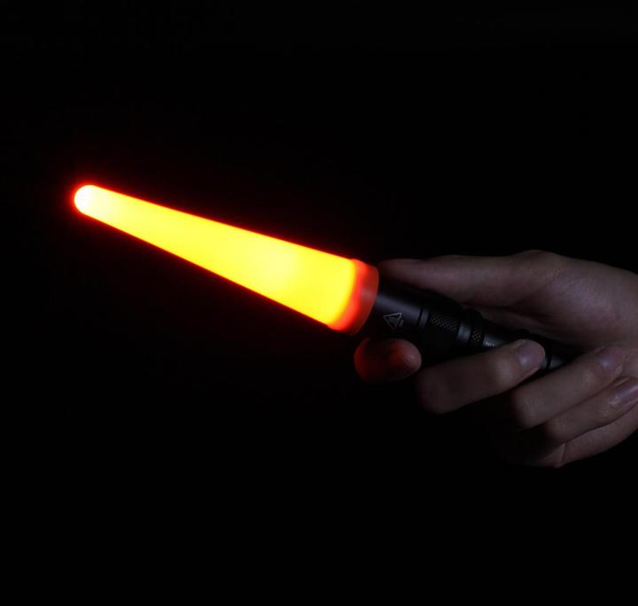 Produktbild Nitecore Warnaufsatz rot - 40 mm