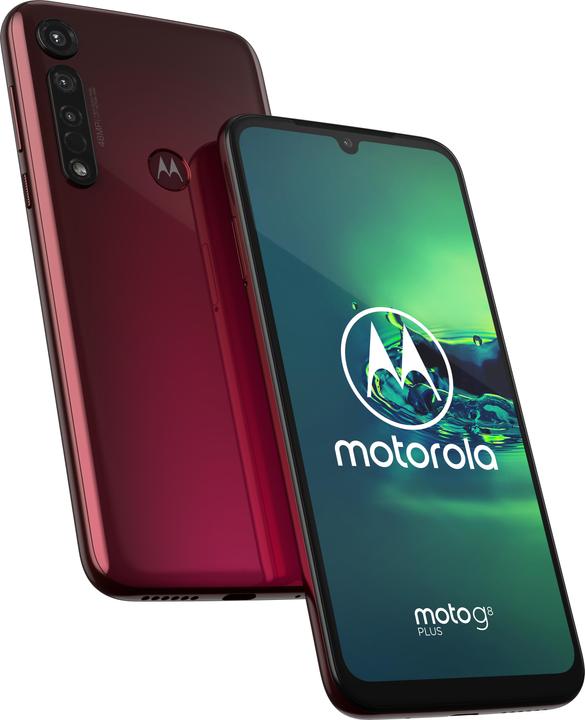 Motorola G8 Plus (64 GB, Dunkelrot, 6.30", Hybrid Dual SIM, 48 Mpx, 4G)